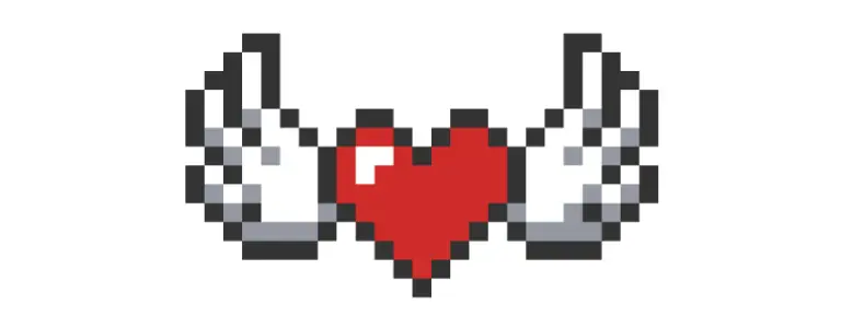 Pixel Art Flying Heart in CSS