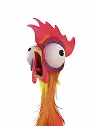 Heihei, le coq maladroit et attachant de Vaiana, personnage Disney aux plumes colorées